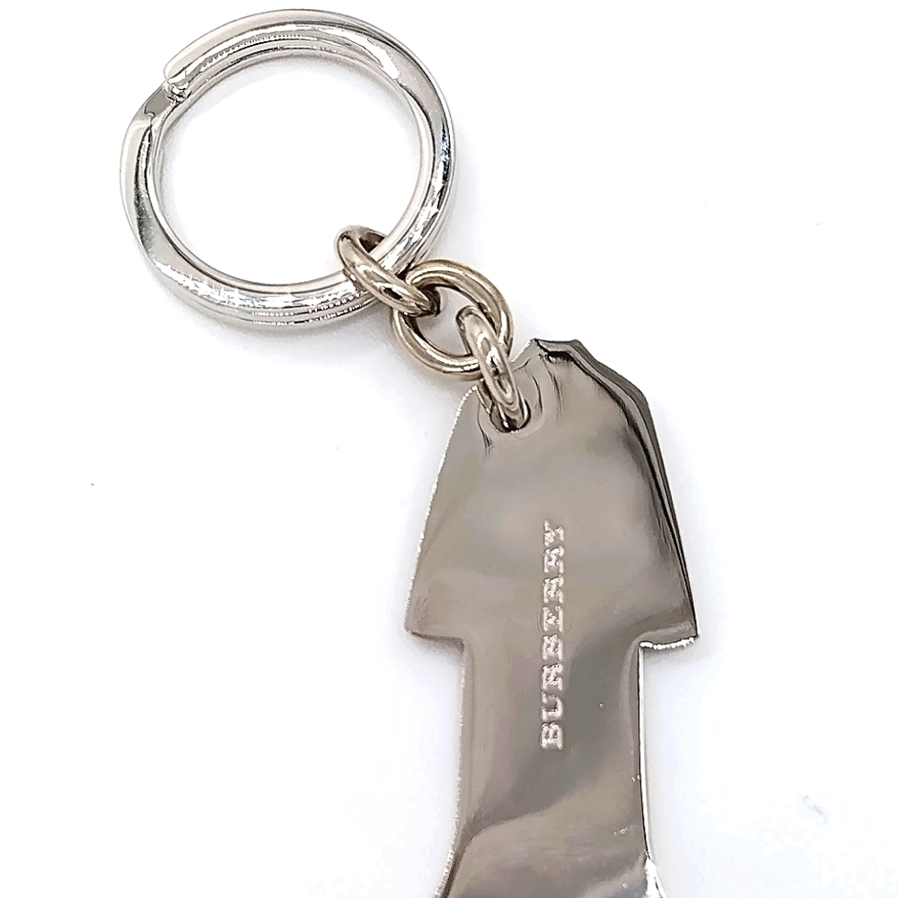 Vintage Burberry Plaid Check Trenchcoat Keychain FOB purse charm Accessory - Picture 4 of 8